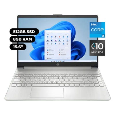 Laptop HP 15.6" Windows 11 Intel Core i5 12a Gen 10 Núcleos 8GB 512GB SSD 15-DY5000LA