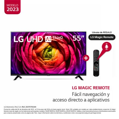 TV LG 55" 4K UHD ThinQ AI Smart 55UR7300PSA