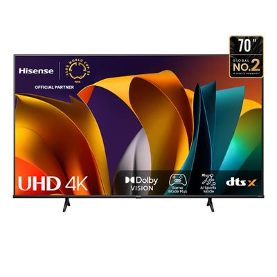 TV Hisense 70" LED 4K UHD Vidaa 70A6N