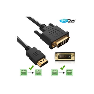 Cable DVI 24+1 a HDMI PVC 15M Trautech