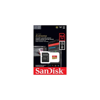 Memoria Sandisk Extreme Micro SD UHS-I W.Adapter 64GB