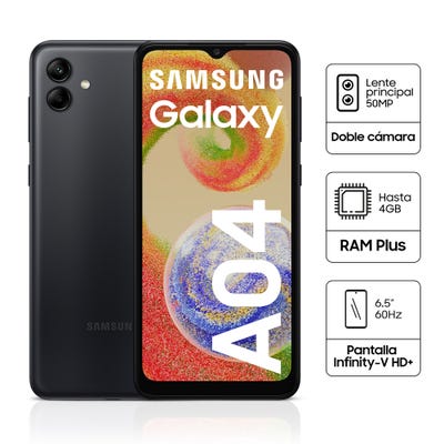 Celular Samsung A04 SM-A045MZKELTP 64GB 4GB 6.5" Negro