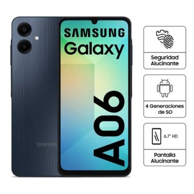 Celular Samsung Galaxy A06 4G 64GB 4GB 6.7" Negro