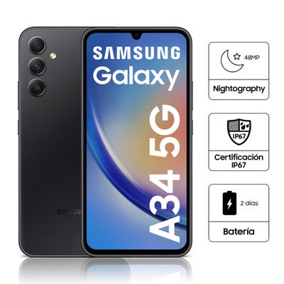 Celular Samsung Galaxy A34 5G 8GB 256GB Negro