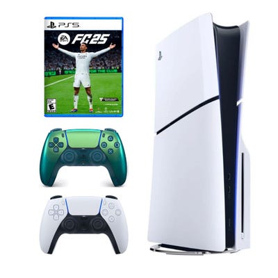 Consola Sony Playstation 5 Slim Lectora de Discos + Mando Dualsense Chroma Teal + FC 25