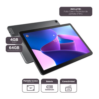 Tablet Lenovo M10 10.1" 4GB 64GB 4G LTE Negro